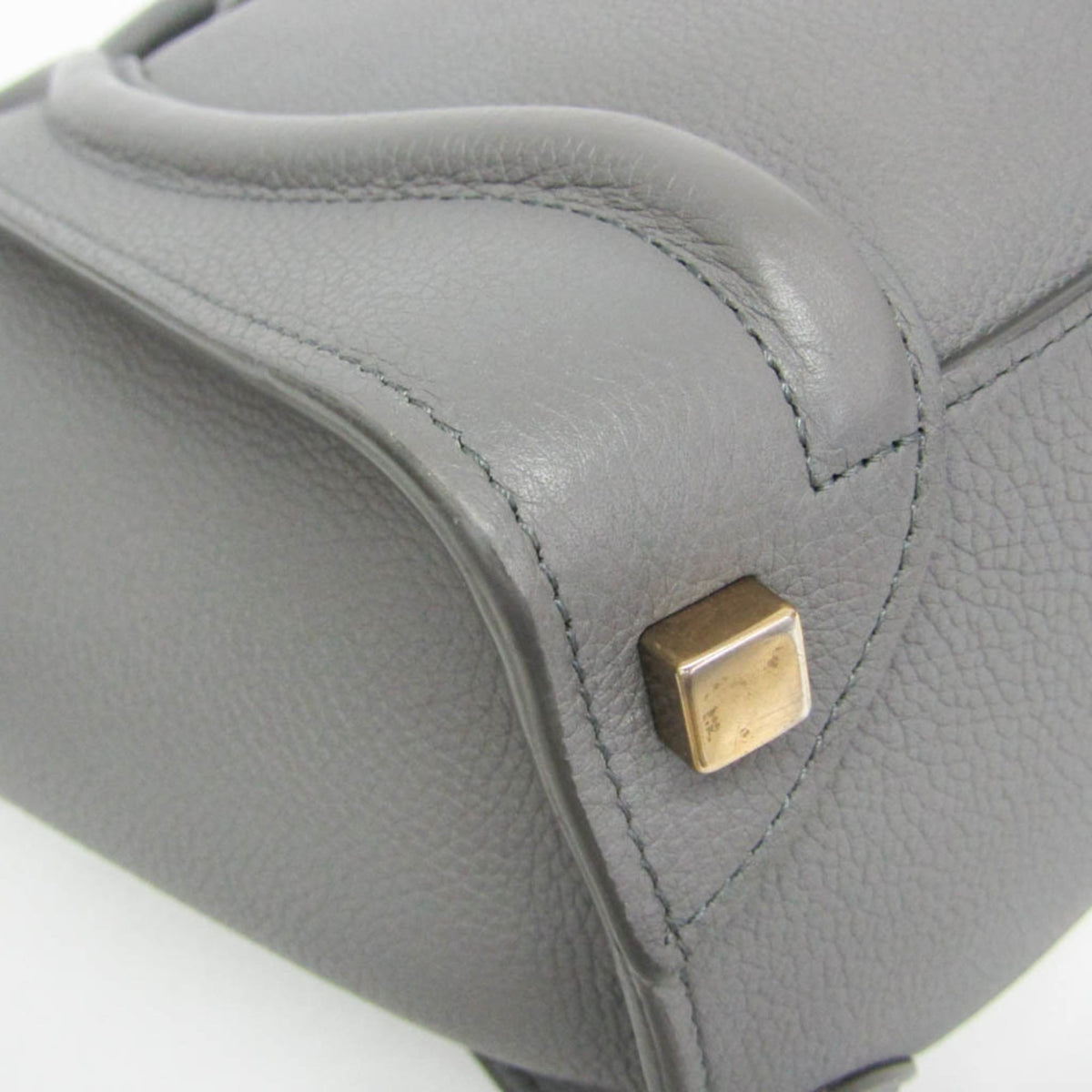 Celine Luggage Smooth Leather, Gray, Leather, Handbag