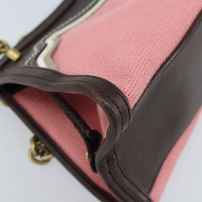 Bottega Veneta Chain Handle Canvas, Pink, Leather, Handbag
