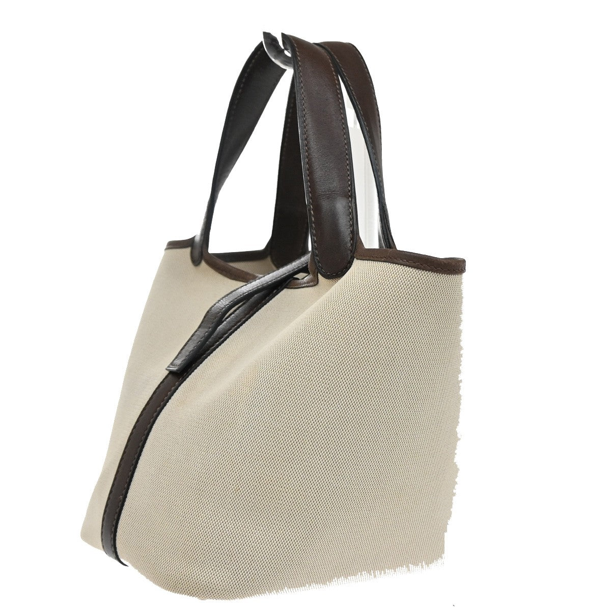 Hermes Picotin Toile and Leather, Beige, Canvas, Toiletry Case