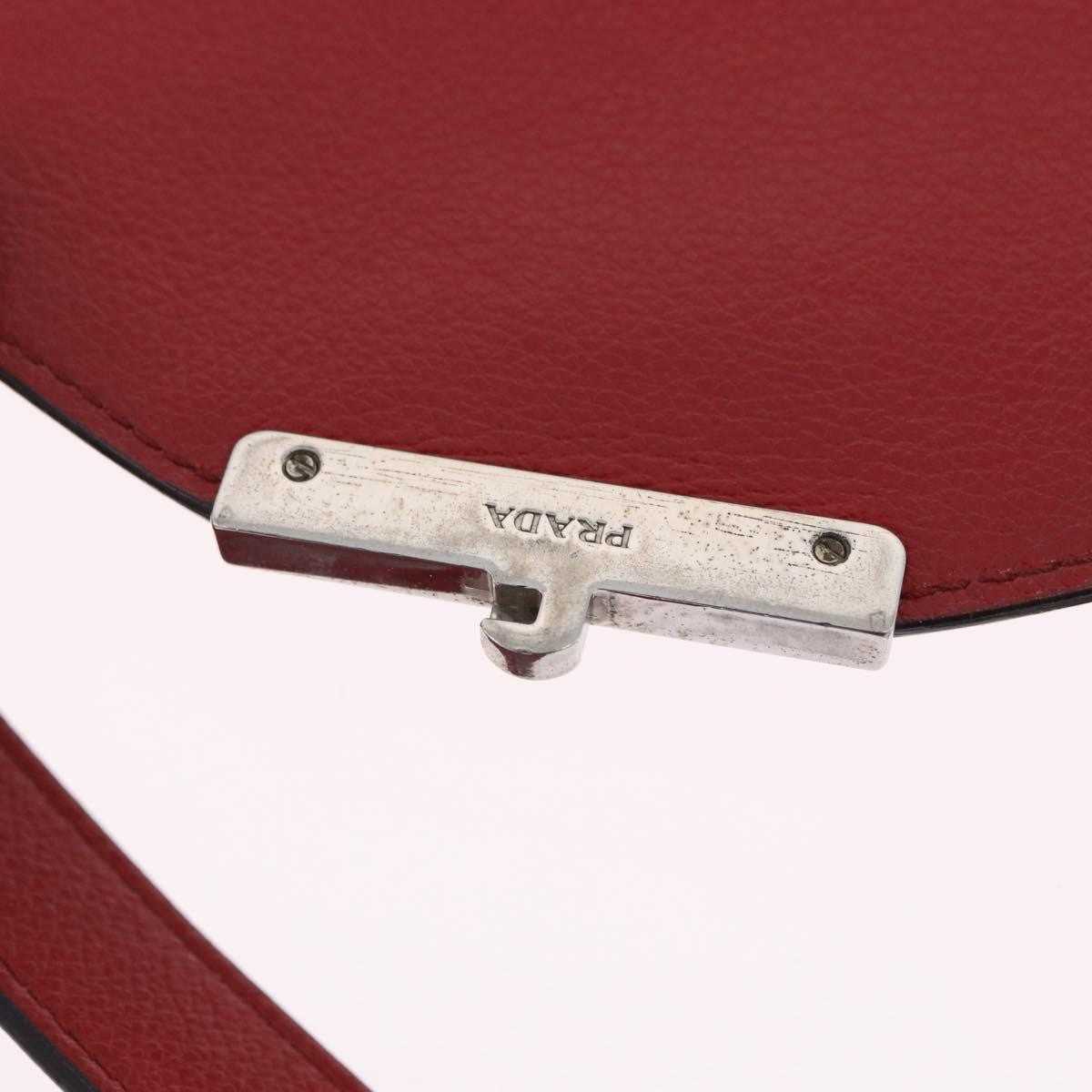 Prada Sound Studded Quilted Leather, Red, Leather, Handbag