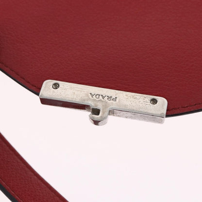 Prada Sound Studded Quilted Leather, Red, Leather, Handbag