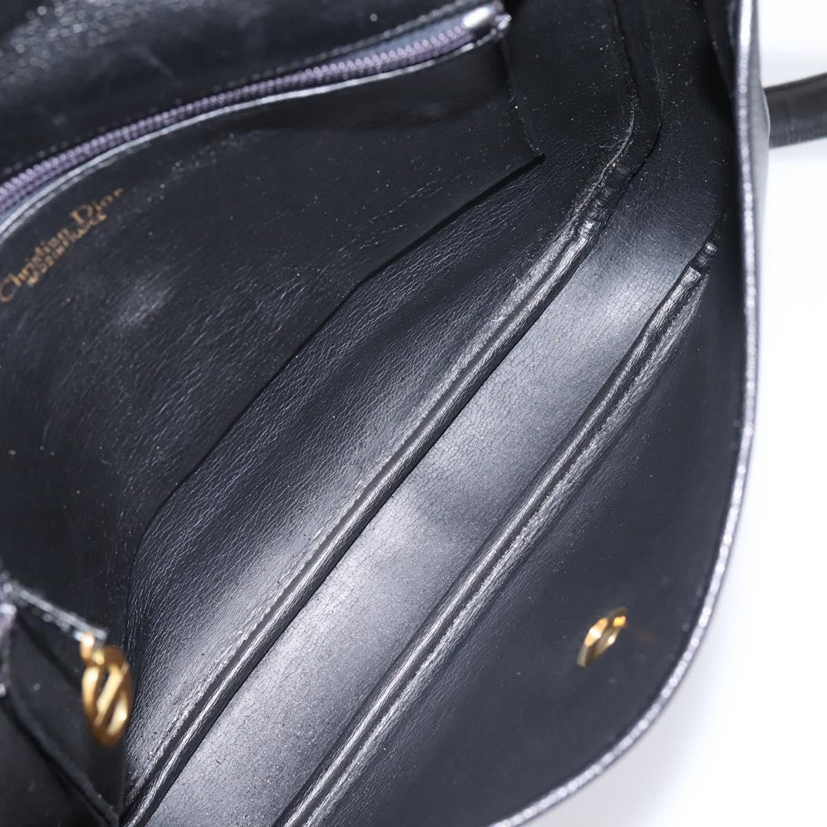 Christian Dior Shoulder Leather, Black, Leather, Shoulder Bag