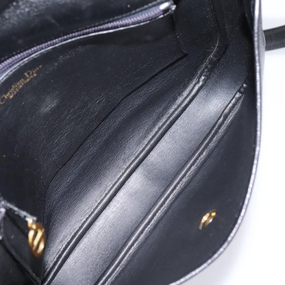 Christian Dior Shoulder Leather, Black, Leather, Shoulder Bag