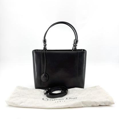 Christian Dior Malice Leather, Black, Calfskin, Handbag