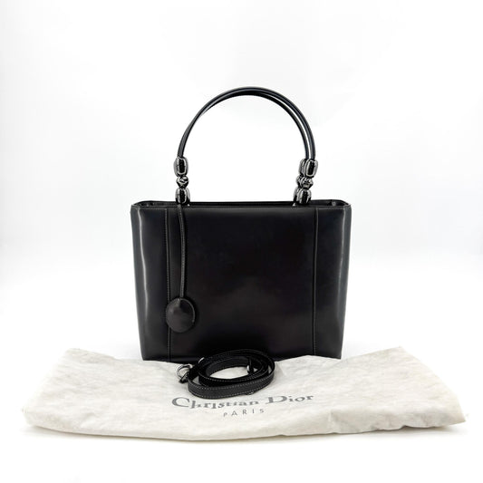 Christian Dior Malice Leather, Black, Calfskin, Handbag