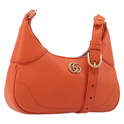 Gucci Aphrodite Leather, Orange, Leather, Shoulder Bag
