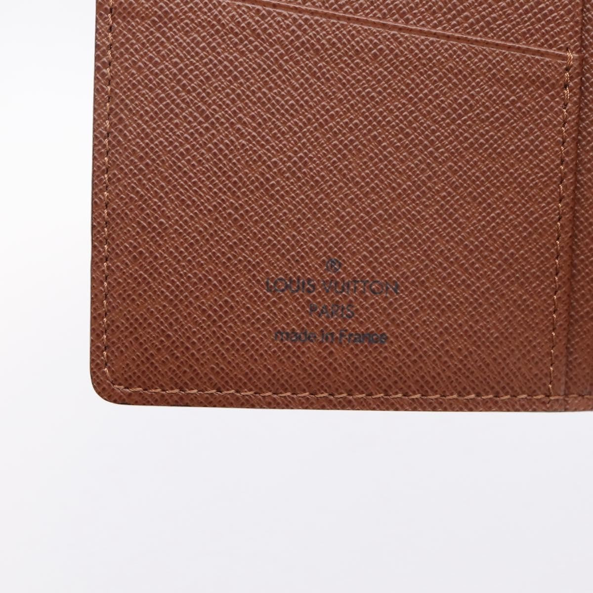 Louis Vuitton Porte Valeurs Checkbook Monogram Canvas, Brown, Canvas, Wallet