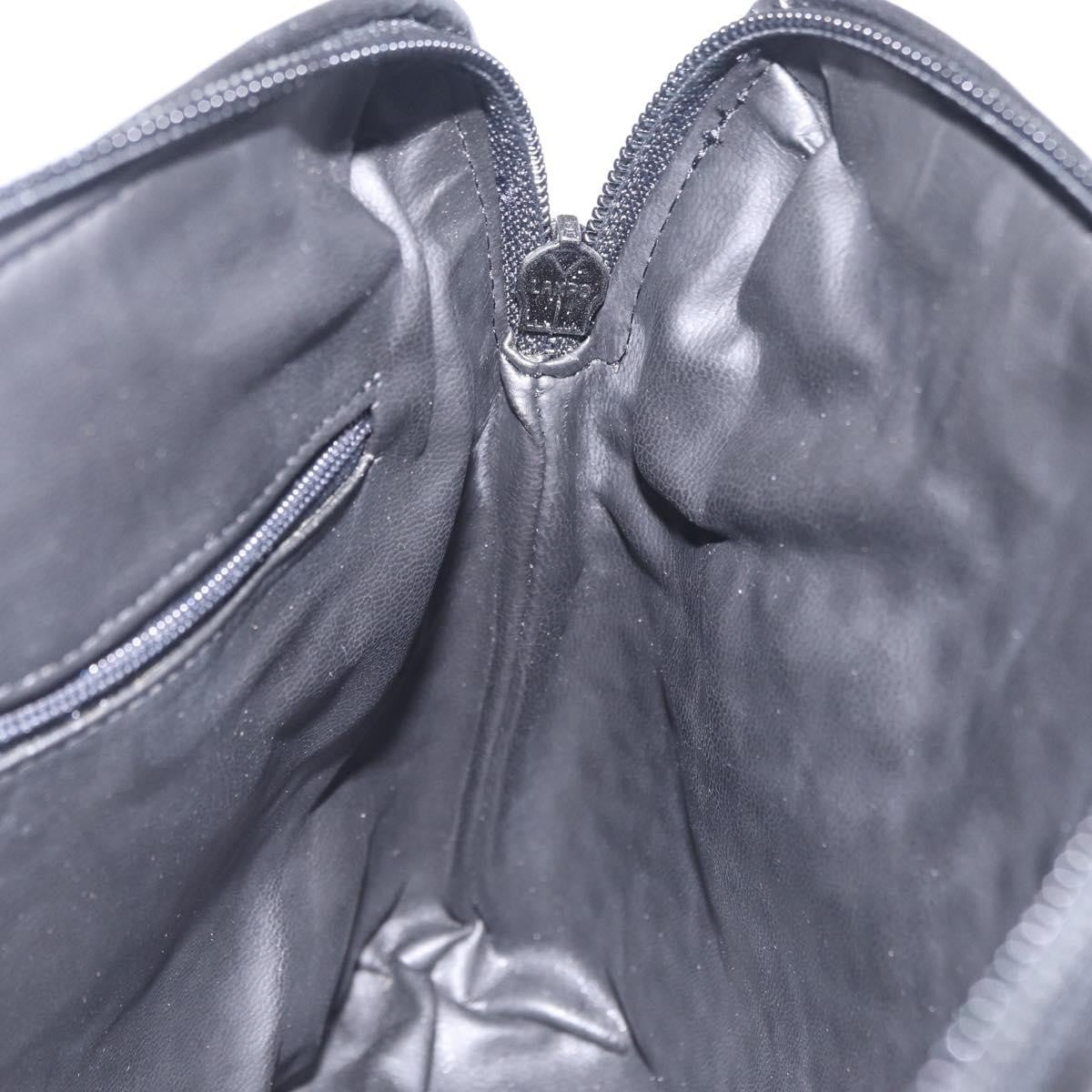 Bally Vintage Chain Quilted Leather, Black, Leather, Shoulder Bag
