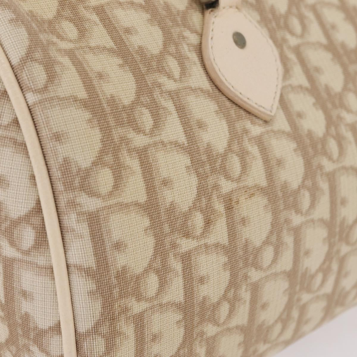 Christian Dior Vintage Boston Diorissimo Canvas, Beige, Canvas, Handbag