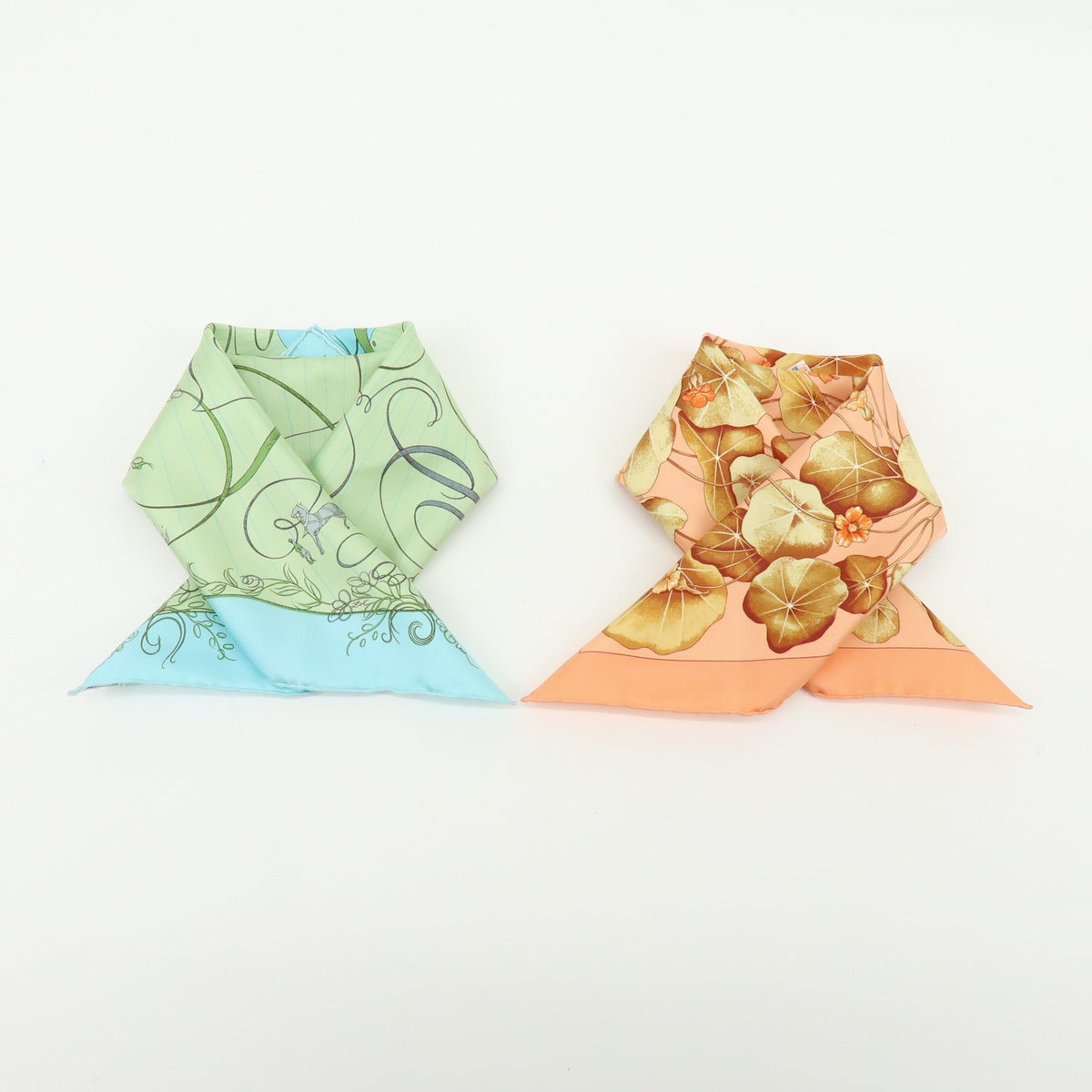 Hermes Carré 45 Les Capucines 100% Silk, Multicolour, Silk, Scarf