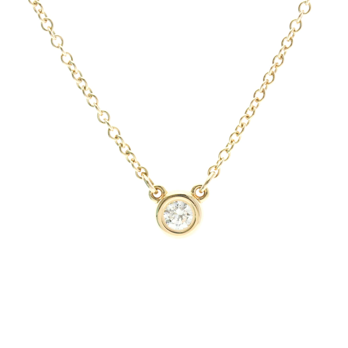 Tiffany & Co. Elsa Peretti Diamonds By The Yard Pendant 18K Rose Gold and Diamond, Gold, Pink Gold, Necklace