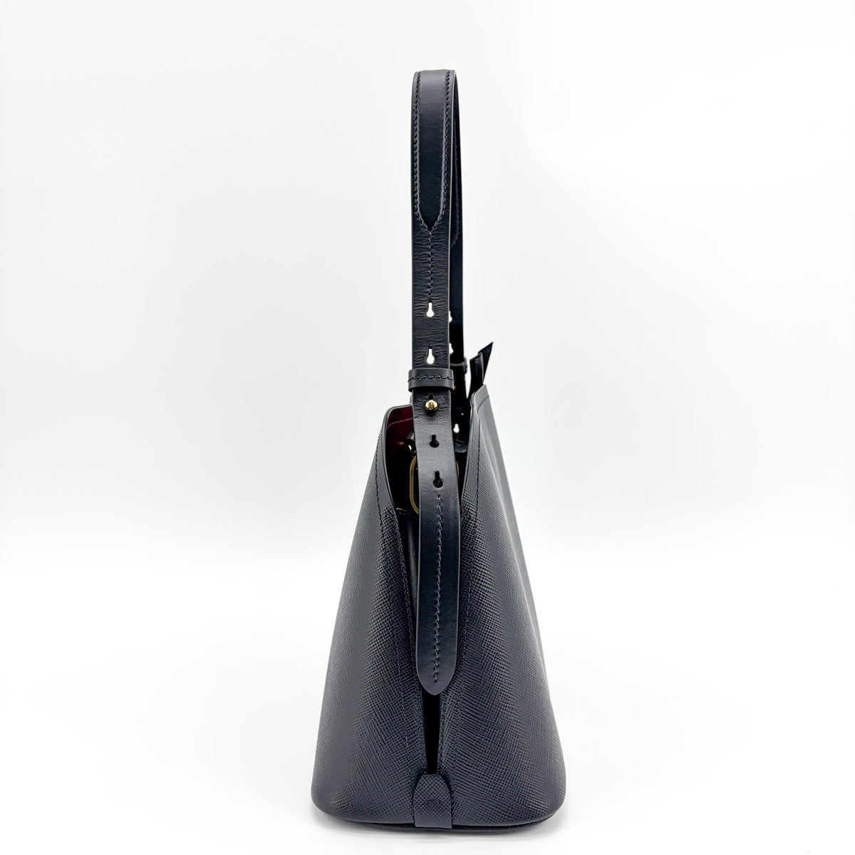 Prada Matinee Saffiano Leather, Black, Leather, Handbag