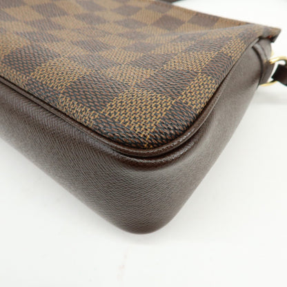 Louis Vuitton Trousse Make Up Damier, Brown, Canvas, Clutch