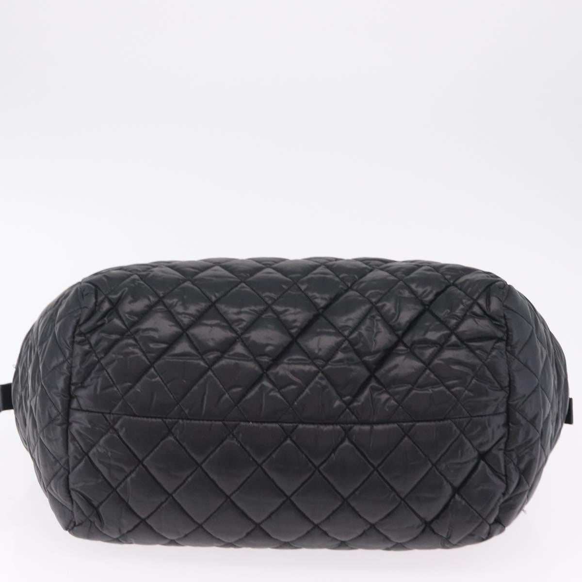 Chanel Coco Cocoon Bowling Quilted Nylon, Black, Nylon, Handbag