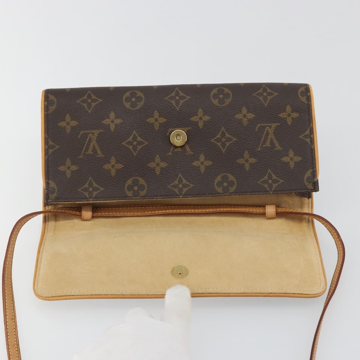Louis Vuitton Twin Monogram Canvas, Brown, Canvas, Clutch