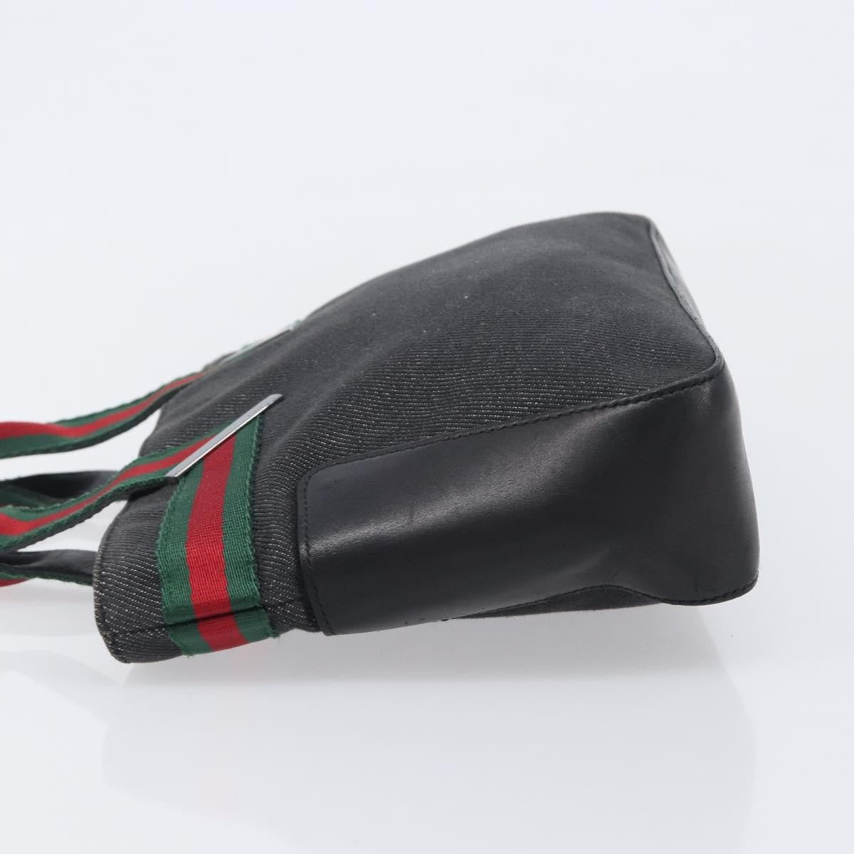 Gucci Sherry Line Tote Canvas, Black, Canvas, Tote Bag