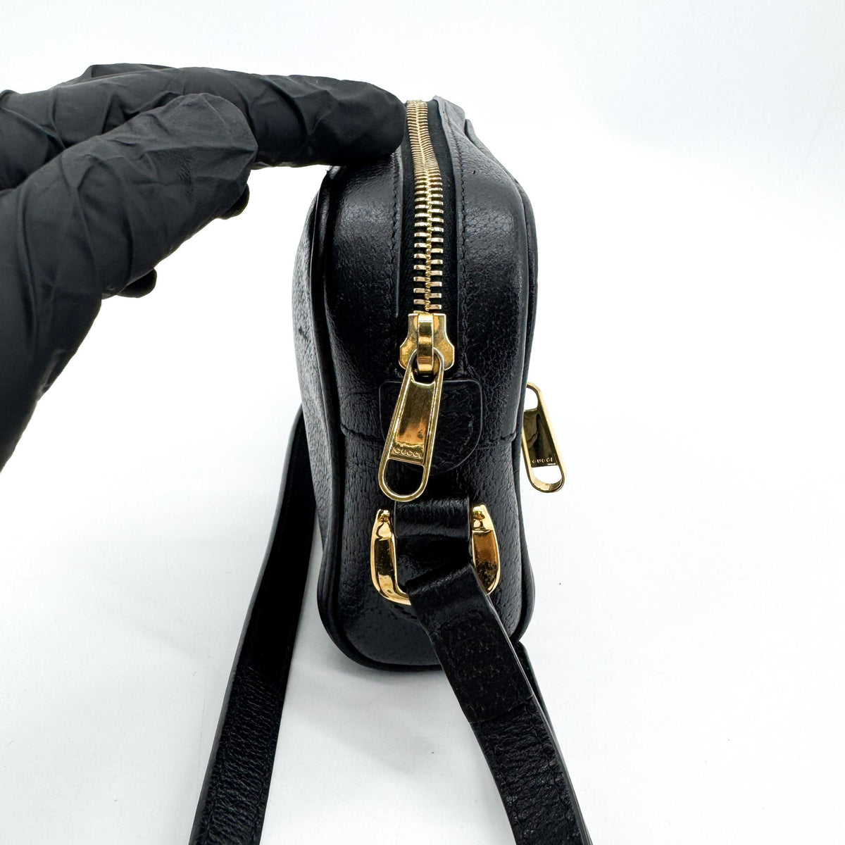 Gucci Ophidia Suede, Black, Leather, Briefcase
