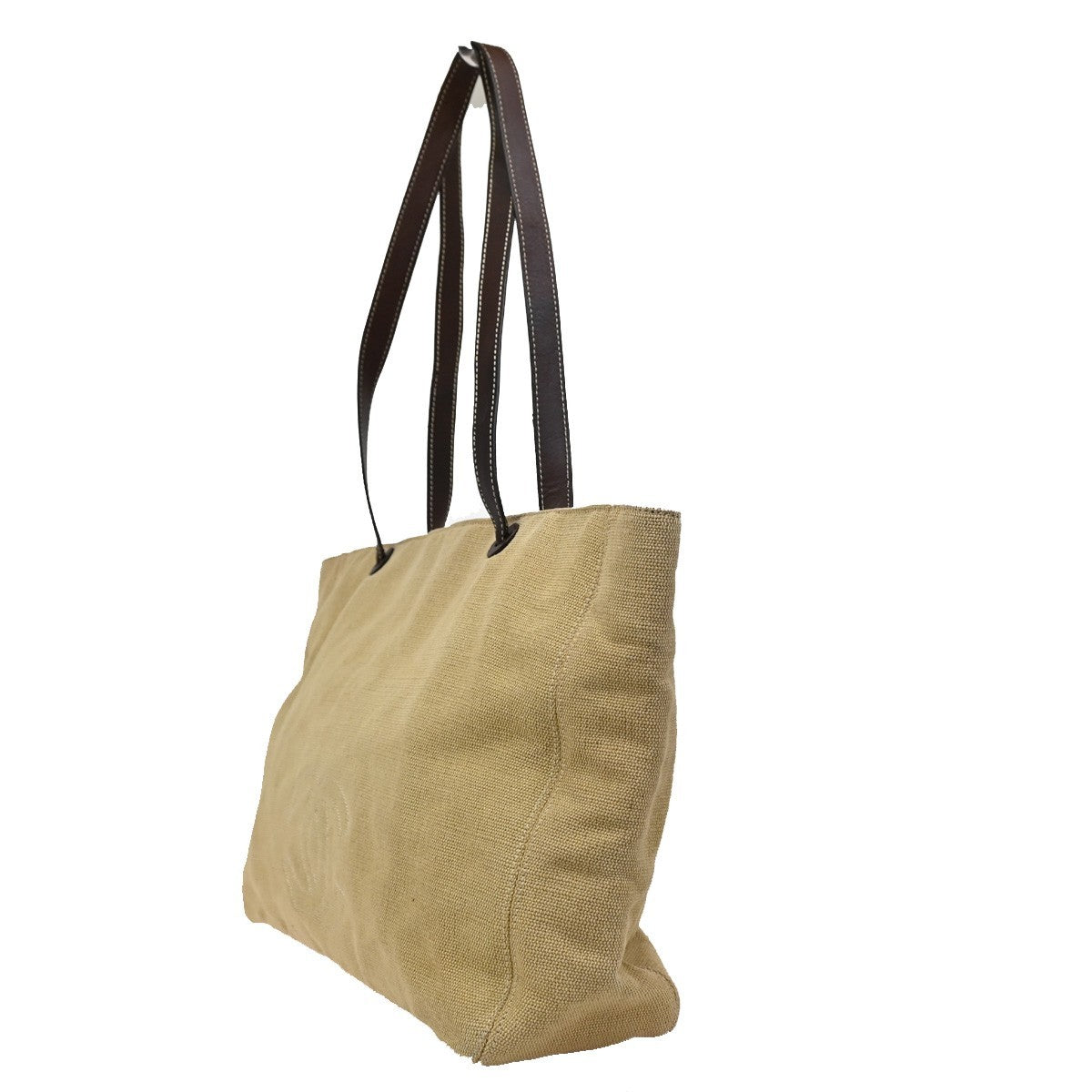 Chanel Vintage Tote Canvas, Beige, Canvas, Tote Bag