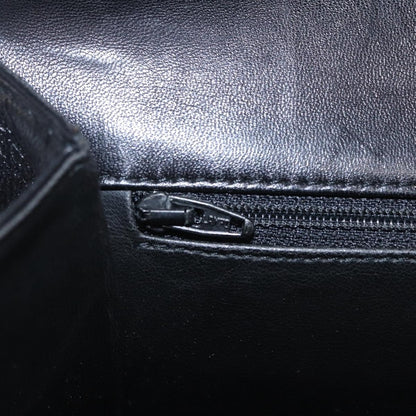 Bally Vintage Chain Quilted Leather, Black, Leather, Shoulder Bag