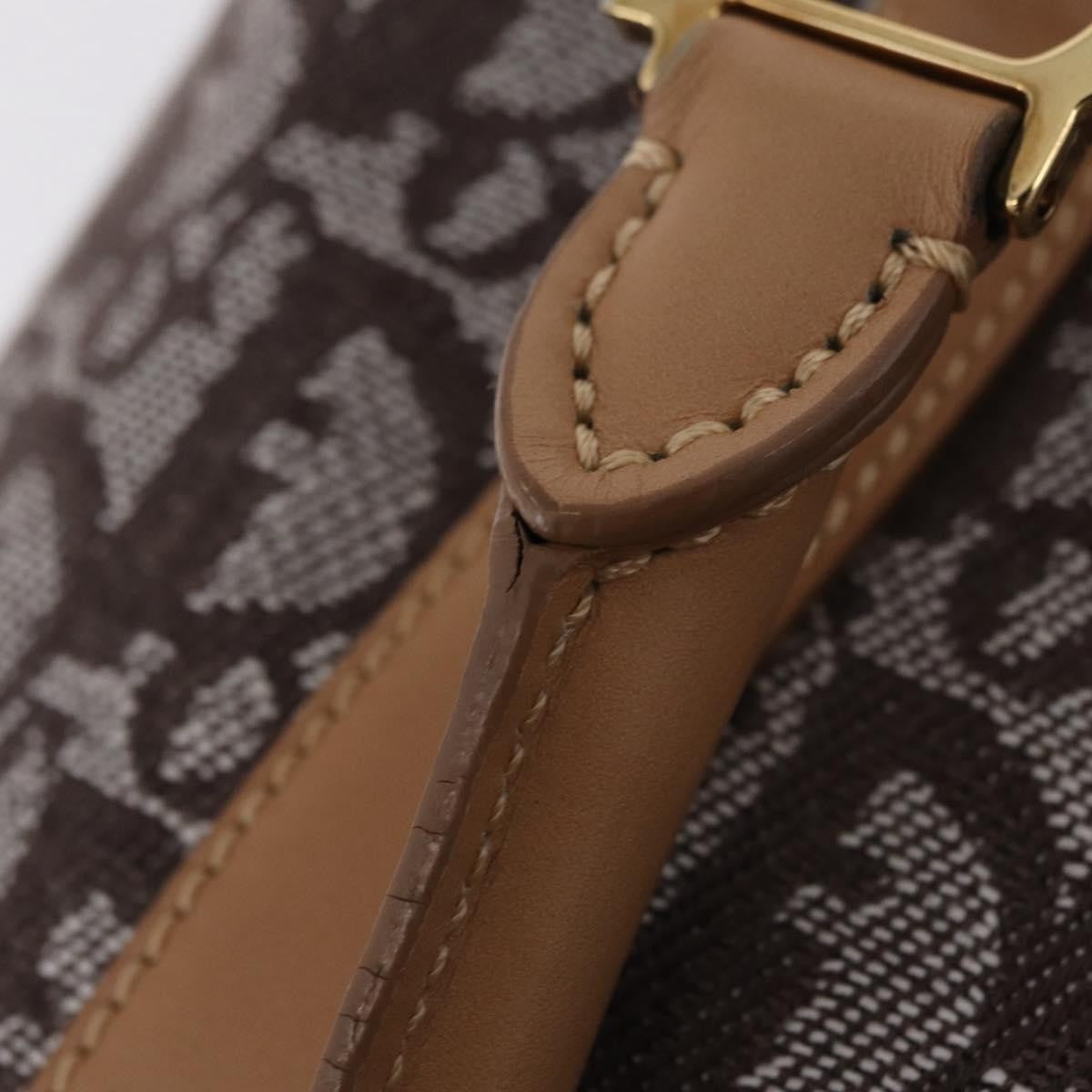 Christian Dior Vintage Open Diorissimo Canvas, Brown, Canvas, Tote Bag