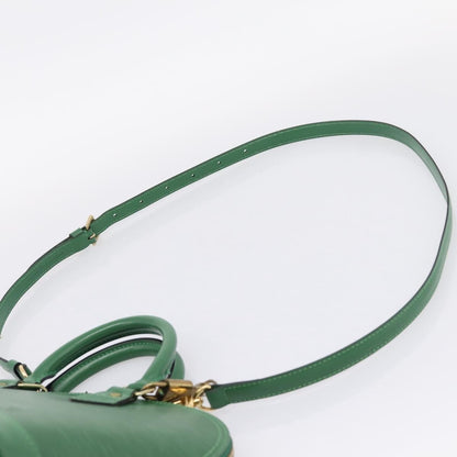 Louis Vuitton Alma Epi Leather, Green, Leather, Handbag