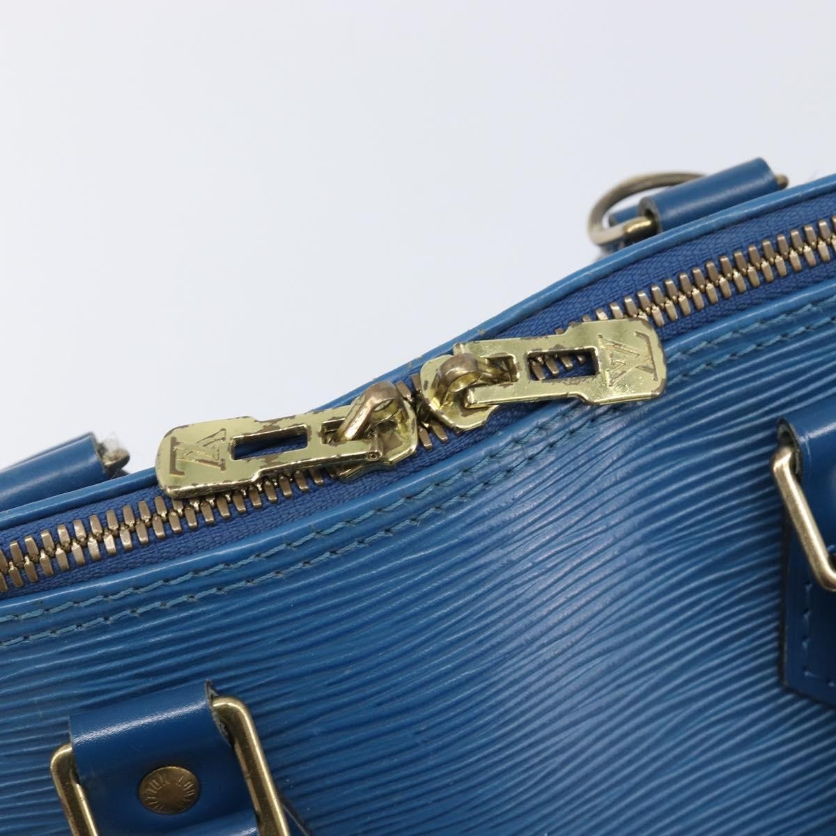 Louis Vuitton Alma Epi Leather, Blue, Leather, Handbag