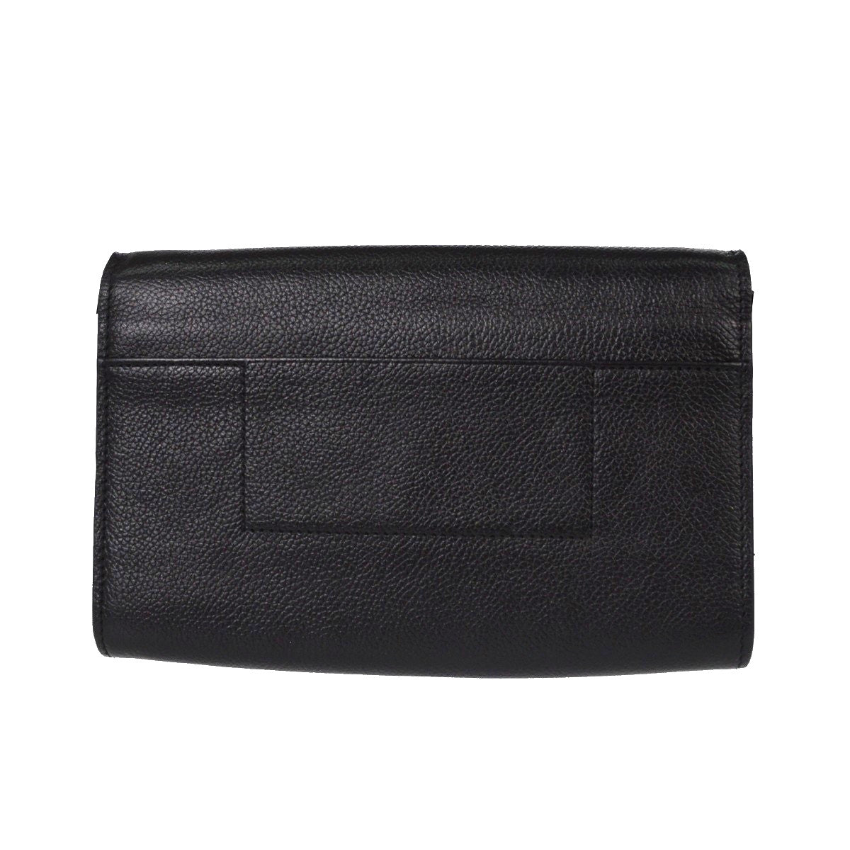 Balenciaga Logo Wallet with Strap Embossed Leather, Black, Leather, Crossbody Bag
