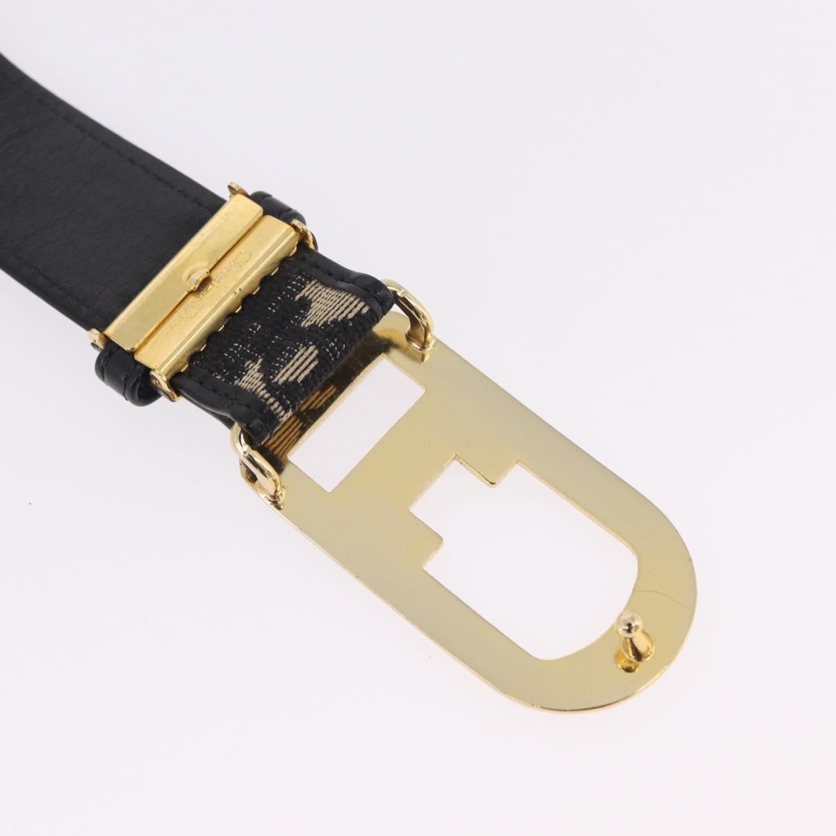 Christian Dior D Buckle Belt Canvas and Leather, Navy, Canvas, Belt
