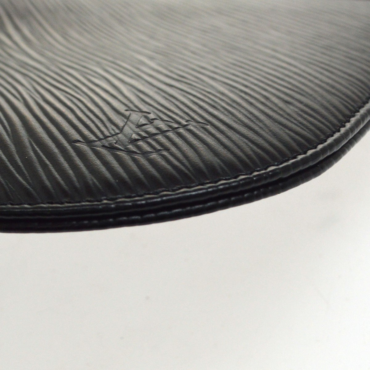 Louis Vuitton Demi Lune Pochette Epi Leather, Black, Leather, Clutch