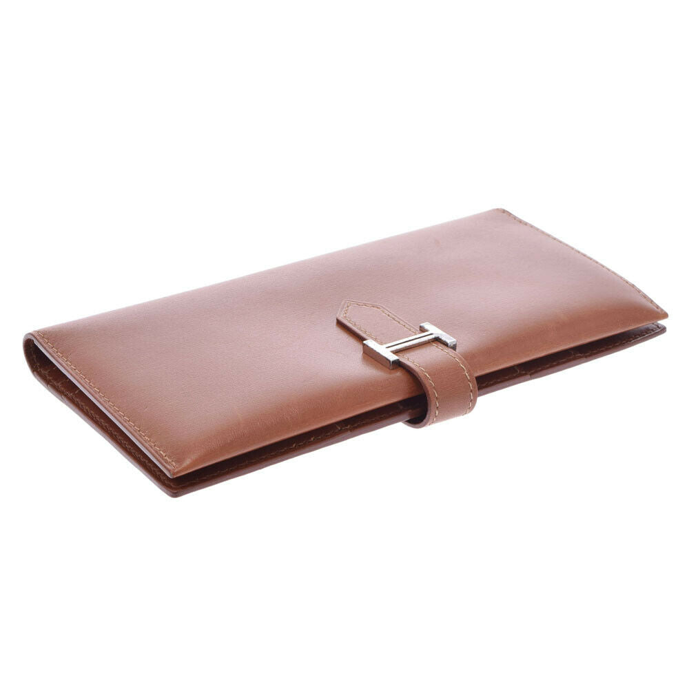 Hermès Béarn, Brown, Leather, wallet