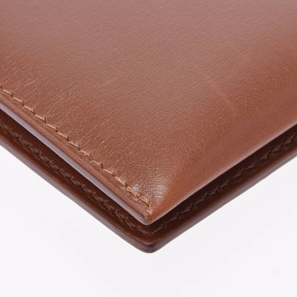 Hermes Bearn Wallet Box Calf, BROWN, LEATHER, Wallets
