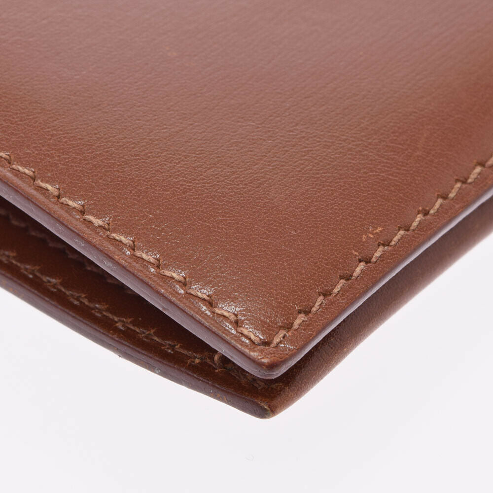 Hermes Bearn Wallet Box Calf, BROWN, LEATHER, Wallets