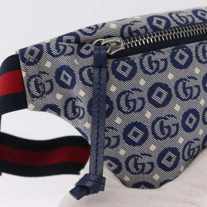 Gucci Children's Belt Printed GG Coated Canvas, Navy, Canvas, Handbag