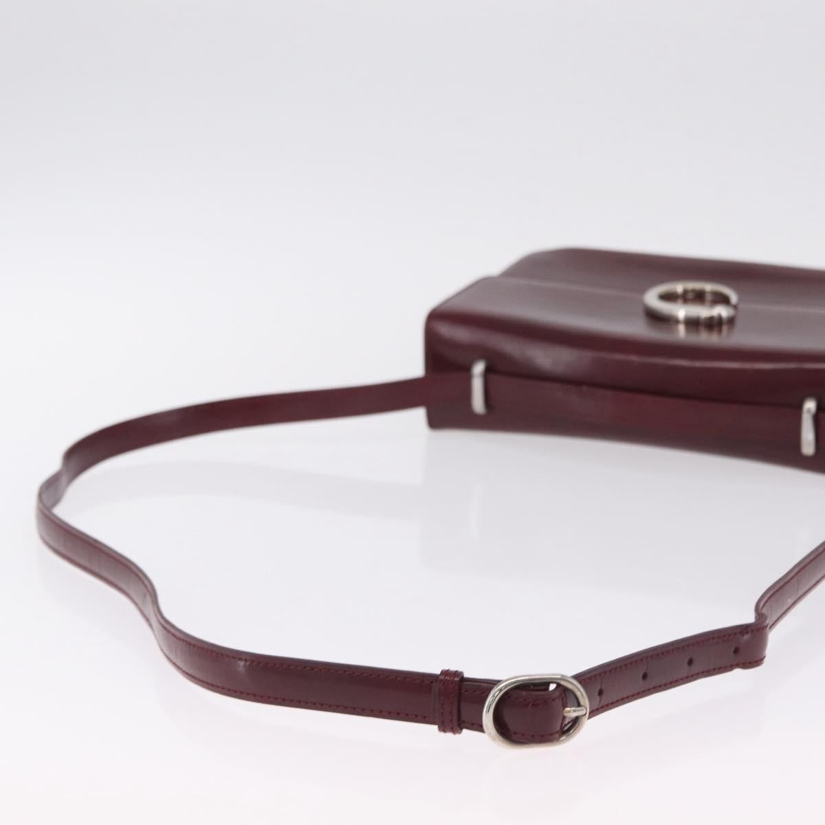 Cartier Panthère Shoulder Patent Leather, Burgundy, Patent Leather, Shoulder Bag