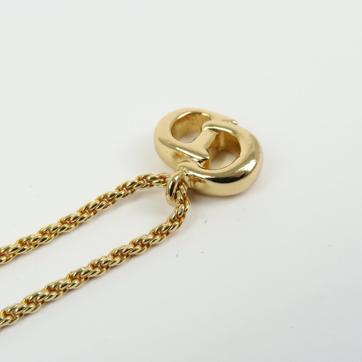 Christian Dior CD Pendant Metal, Gold, Gold Plated, Necklace