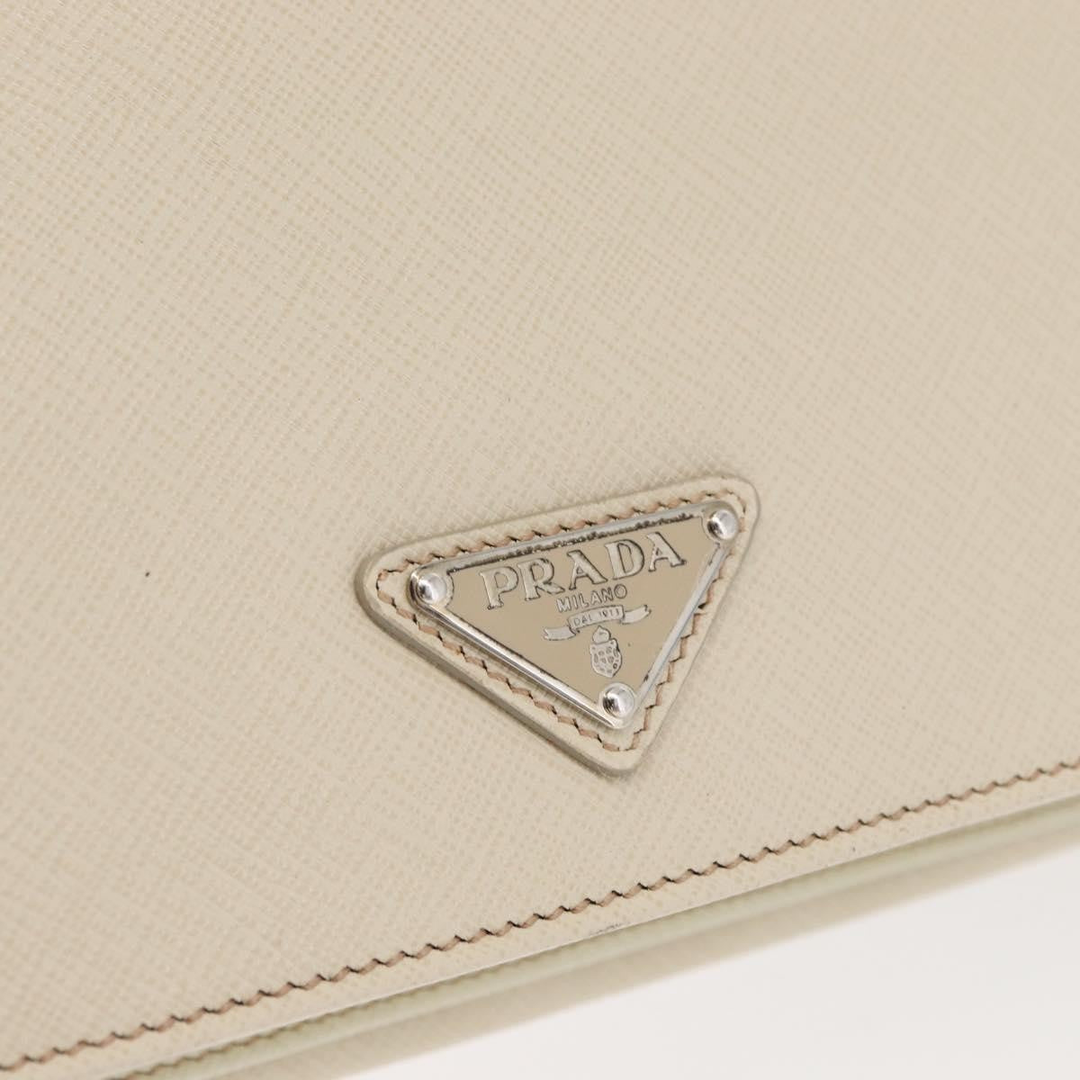 Prada Convertible Travel Saffiano Leather, Beige, Leather, Briefcase