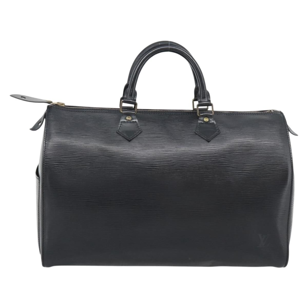 Louis Vuitton Speedy Epi, Black, Leather, Handbag
