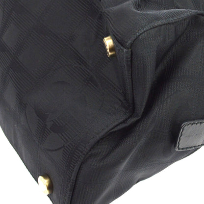 Chanel Travel Line Boston Nylon, Black, Nylon, Travel Bag