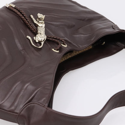 Cartier Panthère Shoulder Leather, Brown, Leather, Shoulder Bag