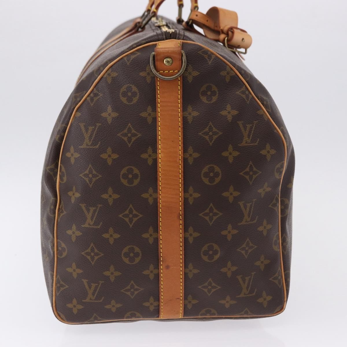 Louis Vuitton Keepall Bandoulière Monogram, Brown, Canvas, Travel Bag
