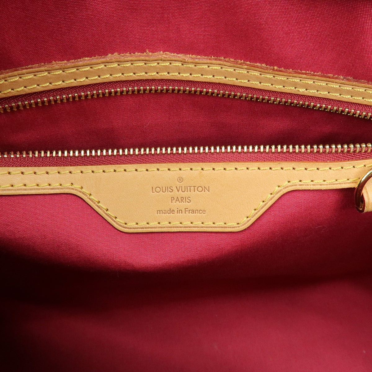 Louis Vuitton Brea Monogram Vernis, Red, Leather, Handbag