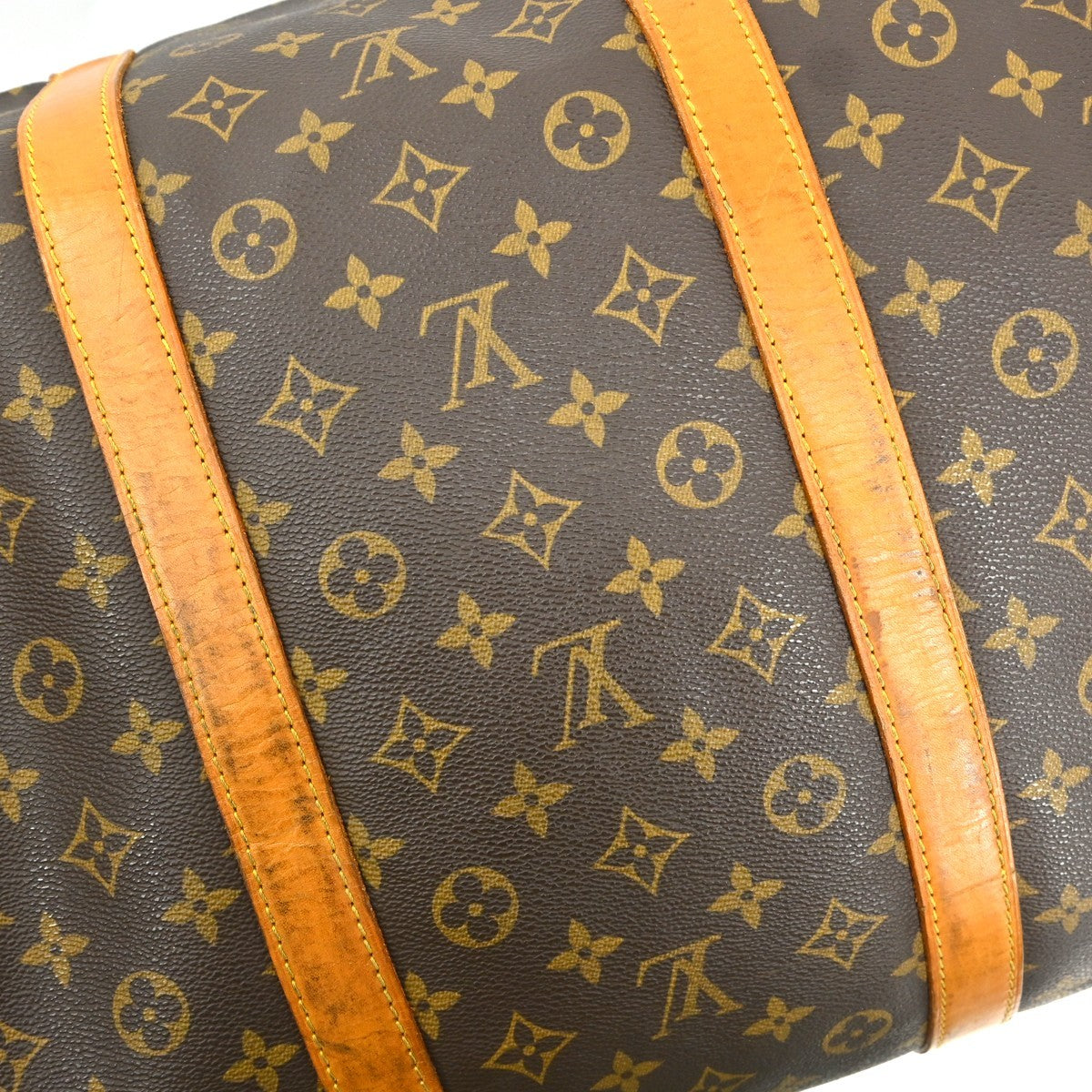 Louis Vuitton Keepall Bandoulière Monogram, Brown, Canvas, Travel Bag
