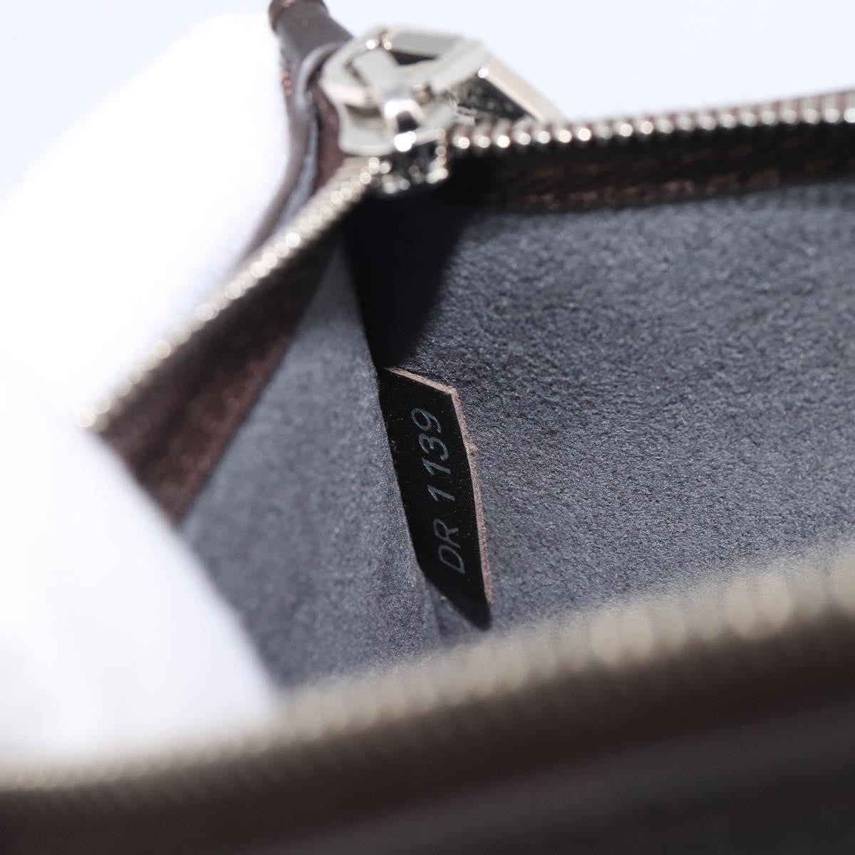Louis Vuitton Neverfull Pochette Leather, Brown, Leather, Clutch