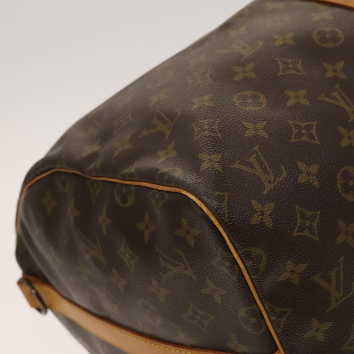 Louis Vuitton Keepall Bandouliere Bag Monogram Canvas, BROWN, LEATHER, Travel bag