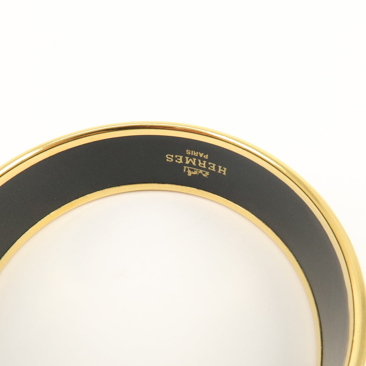 Hermes Bangle Printed Enamel, Multicolour, Gold Plated, Bracelet