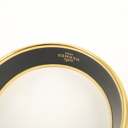 Hermes Bangle Printed Enamel, Multicolour, Gold Plated, Bracelet
