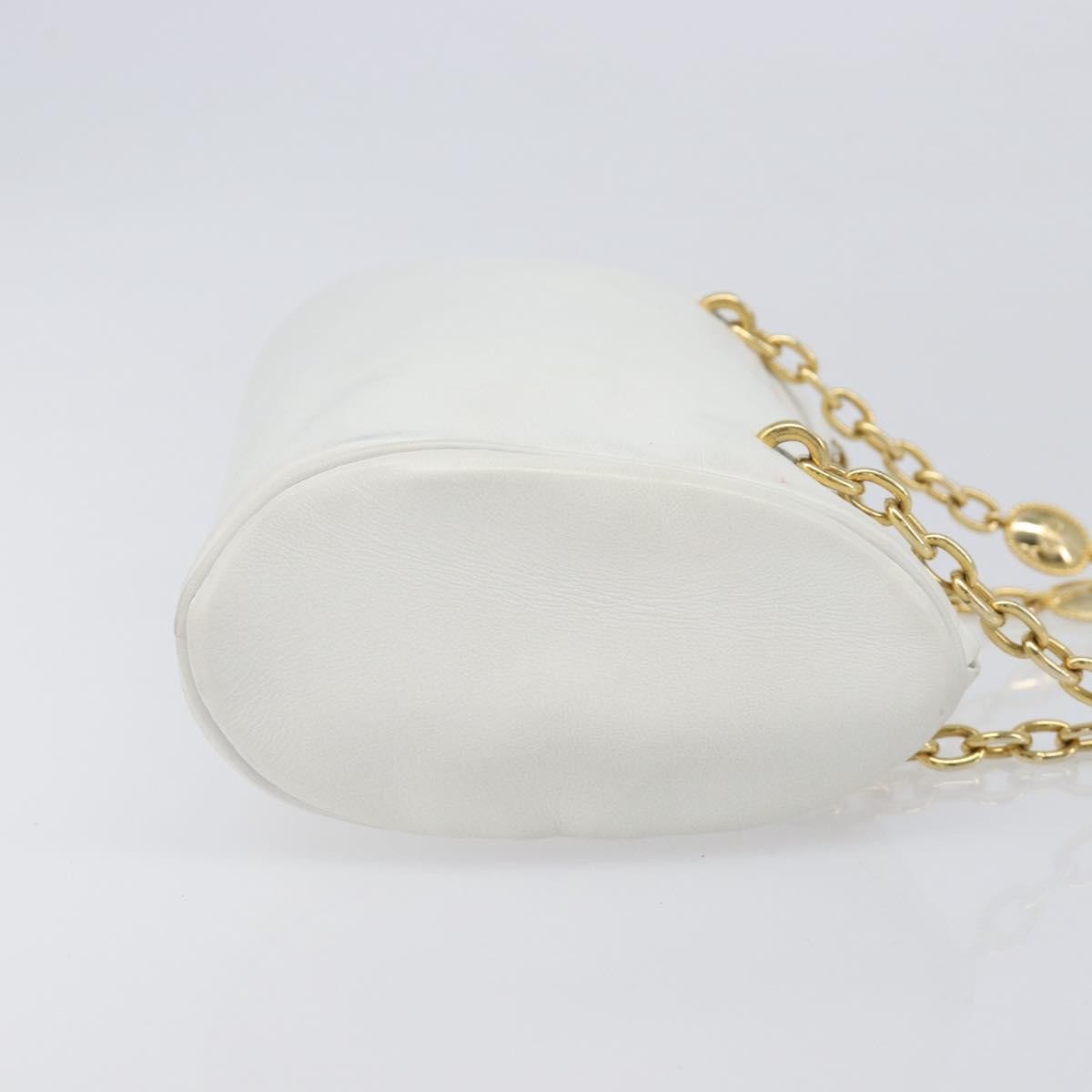 Christian Dior Shoulder Leather, White, Leather, Shoulder Bag