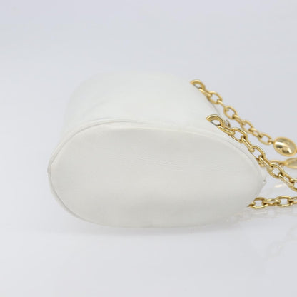 Christian Dior Shoulder Leather, White, Leather, Shoulder Bag