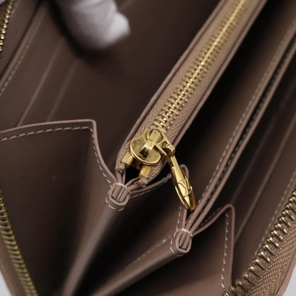 Louis Vuitton Zippy Monogram Vernis, Beige, Patent Leather, Wallet