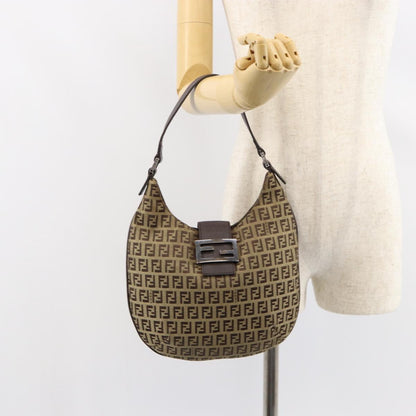 Fendi Mamma Baguette Zucca canvas, BROWN, CANVAS, Handbag